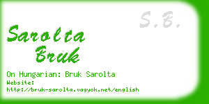 sarolta bruk business card